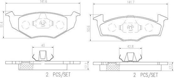 Brembo P85025N - Bremžu uzliku kompl., Disku bremzes ps1.lv