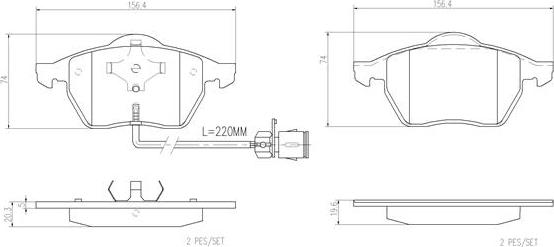 Brembo P85026N - Bremžu uzliku kompl., Disku bremzes ps1.lv