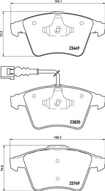 Brembo P 85 149 - Bremžu uzliku kompl., Disku bremzes ps1.lv