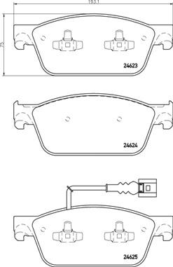 Brembo P 85 141 - Bremžu uzliku kompl., Disku bremzes ps1.lv