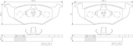 Brembo P 85 156 - Bremžu uzliku kompl., Disku bremzes ps1.lv