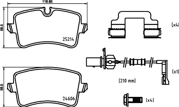 Brembo P 85 150X - Bremžu uzliku kompl., Disku bremzes ps1.lv