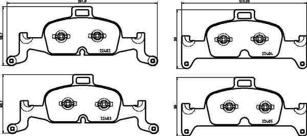 Brembo P 85 164 - Bremžu uzliku kompl., Disku bremzes ps1.lv