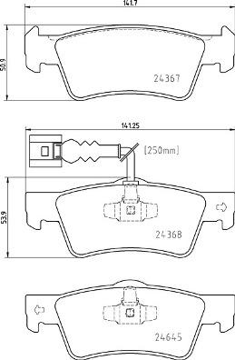 Brembo P 85 163 - Bremžu uzliku kompl., Disku bremzes ps1.lv