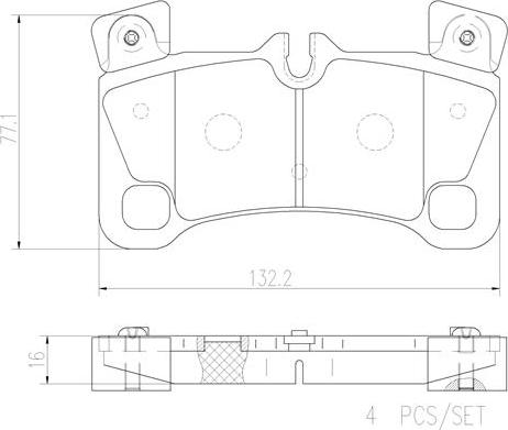 Brembo P85103N - Bremžu uzliku kompl., Disku bremzes ps1.lv