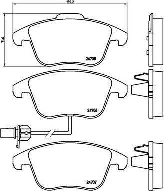 Brembo P 85 113X - Bremžu uzliku kompl., Disku bremzes ps1.lv