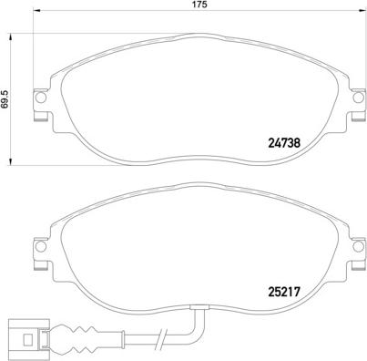 Brembo P 85 131X - Bremžu uzliku kompl., Disku bremzes ps1.lv