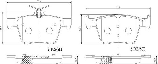 Brembo P85124N - Bremžu uzliku kompl., Disku bremzes ps1.lv