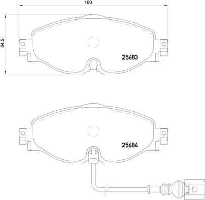 Brembo P 85 126X - Bremžu uzliku kompl., Disku bremzes ps1.lv