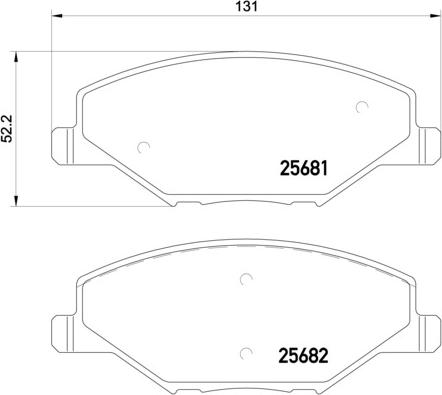 Brembo P 85 121X - Bremžu uzliku kompl., Disku bremzes ps1.lv