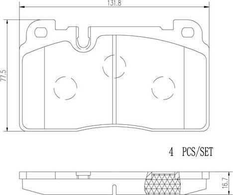 Brembo P85123N - Bremžu uzliku kompl., Disku bremzes ps1.lv