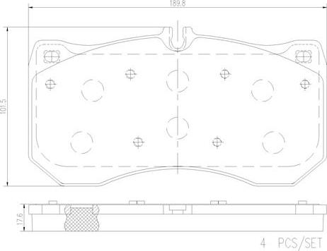 Brembo P85175N - Bremžu uzliku kompl., Disku bremzes ps1.lv