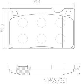 Brembo P86003N - Bremžu uzliku kompl., Disku bremzes ps1.lv