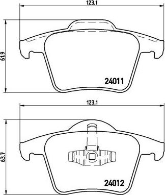 Brembo P 86 019 - Bremžu uzliku kompl., Disku bremzes ps1.lv