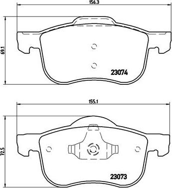 Brembo P 86 016 - Bremžu uzliku kompl., Disku bremzes ps1.lv