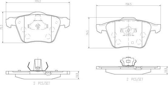 Brembo P86018N - Bremžu uzliku kompl., Disku bremzes ps1.lv