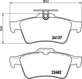 Brembo P 86 025 - Bremžu uzliku kompl., Disku bremzes ps1.lv