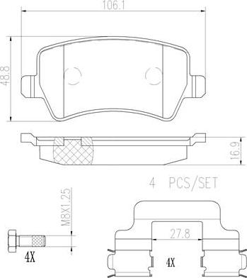 Brembo P86021N - Bremžu uzliku kompl., Disku bremzes ps1.lv