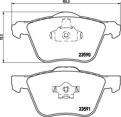 Brembo P 86 022 - Bremžu uzliku kompl., Disku bremzes ps1.lv