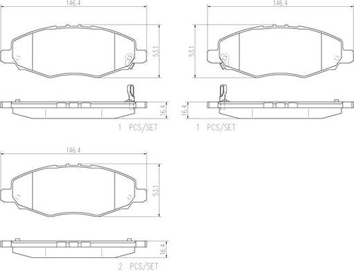 Brembo P83094N - Bremžu uzliku kompl., Disku bremzes ps1.lv