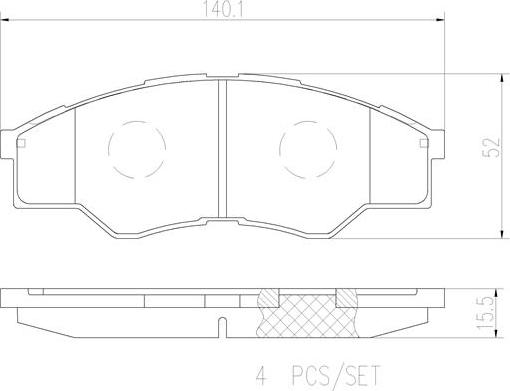 Brembo P83096N - Bremžu uzliku kompl., Disku bremzes ps1.lv