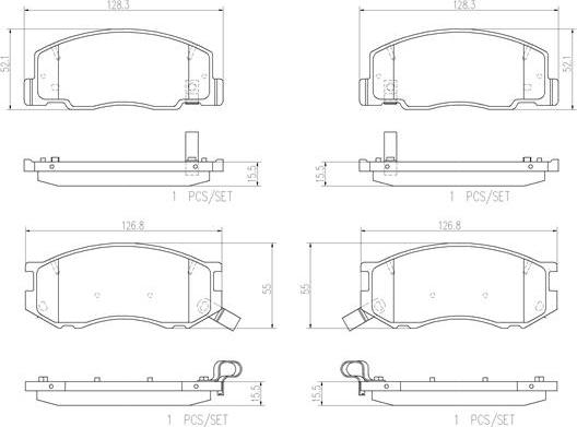 Brembo P83093N - Bremžu uzliku kompl., Disku bremzes ps1.lv