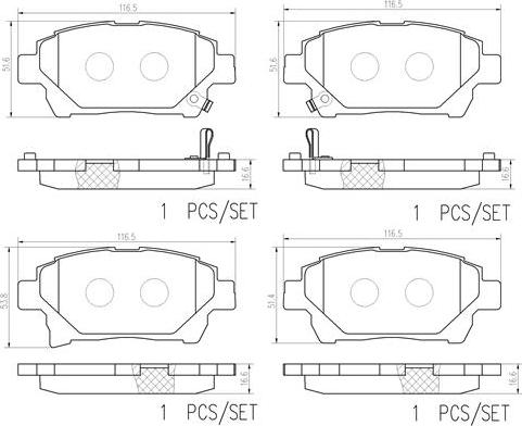 Brembo P83097N - Bremžu uzliku kompl., Disku bremzes ps1.lv