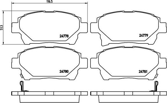 Brembo P 83 097 - Bremžu uzliku kompl., Disku bremzes ps1.lv