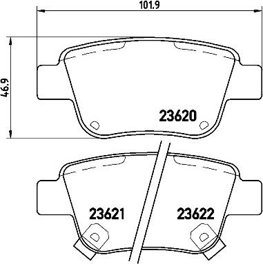 Brembo P 83 047 - Bremžu uzliku kompl., Disku bremzes ps1.lv