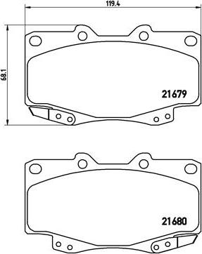 Brembo P 83 069 - Bremžu uzliku kompl., Disku bremzes ps1.lv