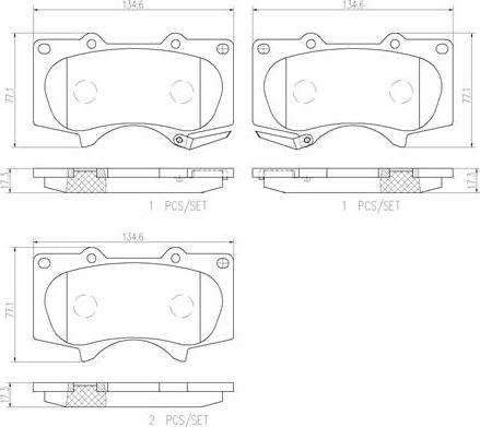 Brembo P83066N - Bremžu uzliku kompl., Disku bremzes ps1.lv