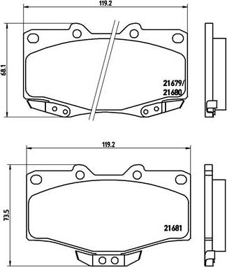 Brembo P 83 009 - Bremžu uzliku kompl., Disku bremzes ps1.lv