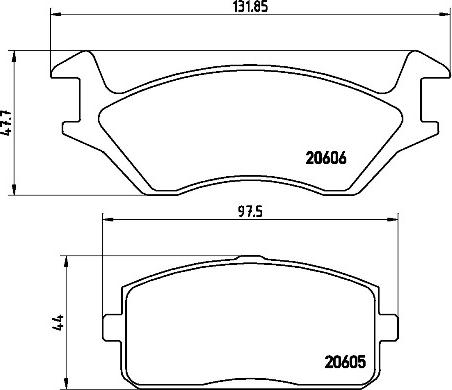 Brembo P83004N - Bremžu uzliku kompl., Disku bremzes ps1.lv