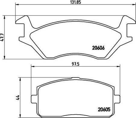 Brembo P 83 004 - Bremžu uzliku kompl., Disku bremzes ps1.lv