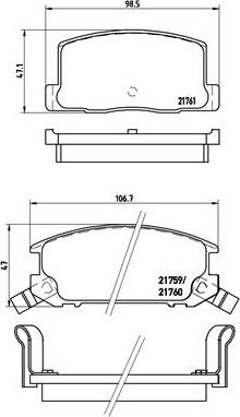 Brembo P 83 019 - Bremžu uzliku kompl., Disku bremzes ps1.lv