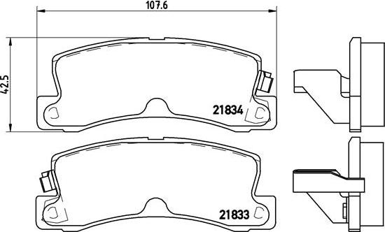 Brembo P 83 015 - Bremžu uzliku kompl., Disku bremzes ps1.lv