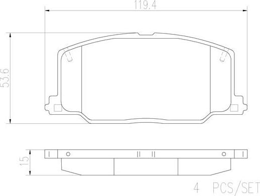 Brembo P83016N - Bremžu uzliku kompl., Disku bremzes ps1.lv