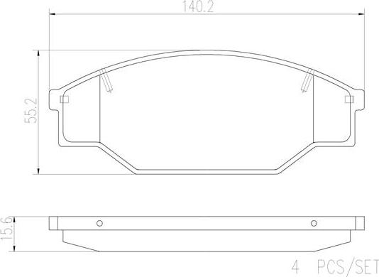 Brembo P83013N - Bremžu uzliku kompl., Disku bremzes ps1.lv