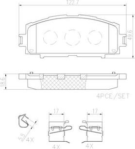 Brembo P83086N - Bremžu uzliku kompl., Disku bremzes ps1.lv