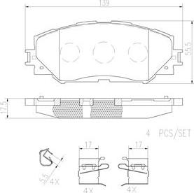 Brembo P83082N - Bremžu uzliku kompl., Disku bremzes ps1.lv