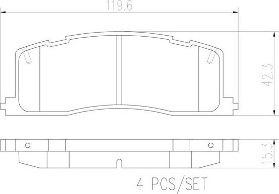 Brembo P83030N - Bremžu uzliku kompl., Disku bremzes ps1.lv