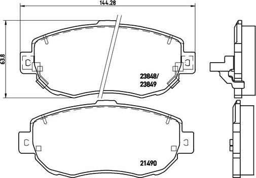 Brembo P 83 037 - Bremžu uzliku kompl., Disku bremzes ps1.lv