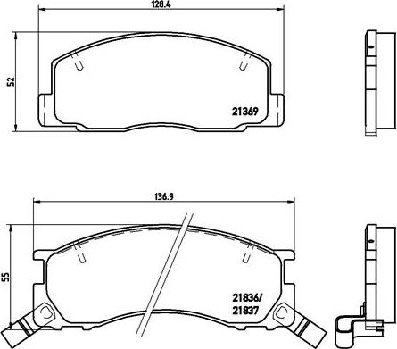 Brembo P 83 029 - Bremžu uzliku kompl., Disku bremzes ps1.lv