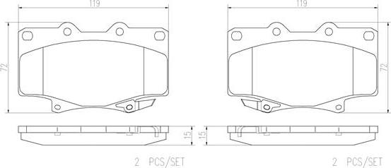 Brembo P83025N - Bremžu uzliku kompl., Disku bremzes ps1.lv