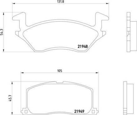 Brembo P83022N - Bremžu uzliku kompl., Disku bremzes ps1.lv