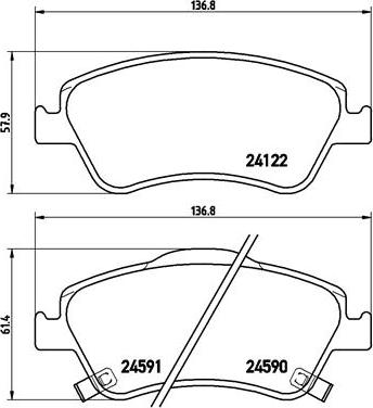 Brembo P 83 079 - Bremžu uzliku kompl., Disku bremzes ps1.lv