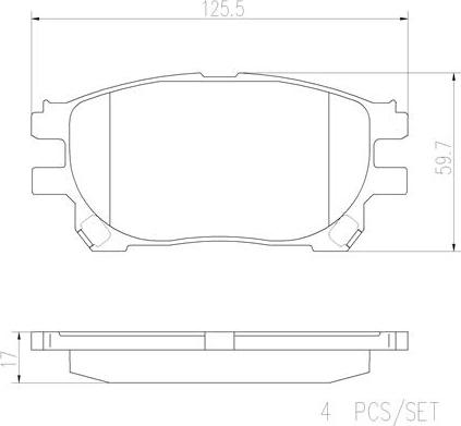 Brembo P83070N - Bremžu uzliku kompl., Disku bremzes ps1.lv