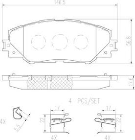 Brembo P83071N - Bremžu uzliku kompl., Disku bremzes ps1.lv