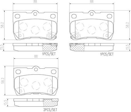 Brembo P83073N - Bremžu uzliku kompl., Disku bremzes ps1.lv