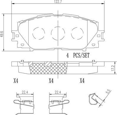 Brembo P83141N - Bremžu uzliku kompl., Disku bremzes ps1.lv